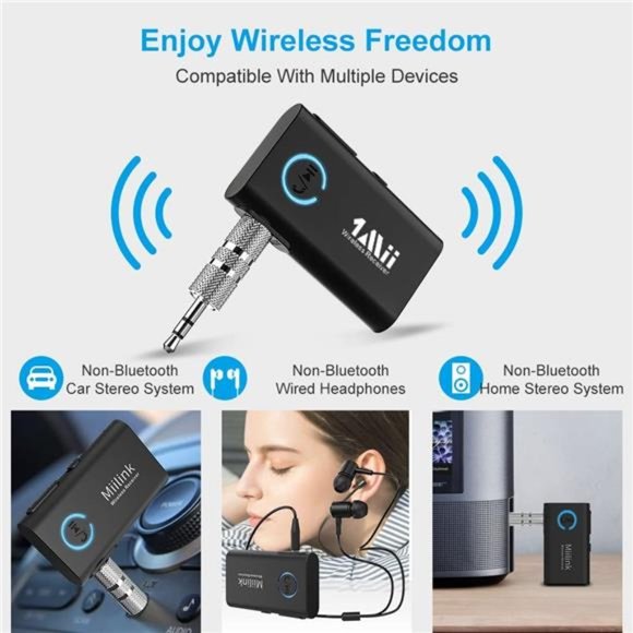 Bluetooth 5.0 Receiver for Car Music/Wired Speakers/AUX Bluetooth Adapter, - Picture 5 of 6